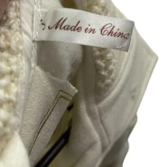 Womens Knitted Dove Ivory Knit Button-Front Belted Light-weight Jacket Size Sm - Picture 11 of 12